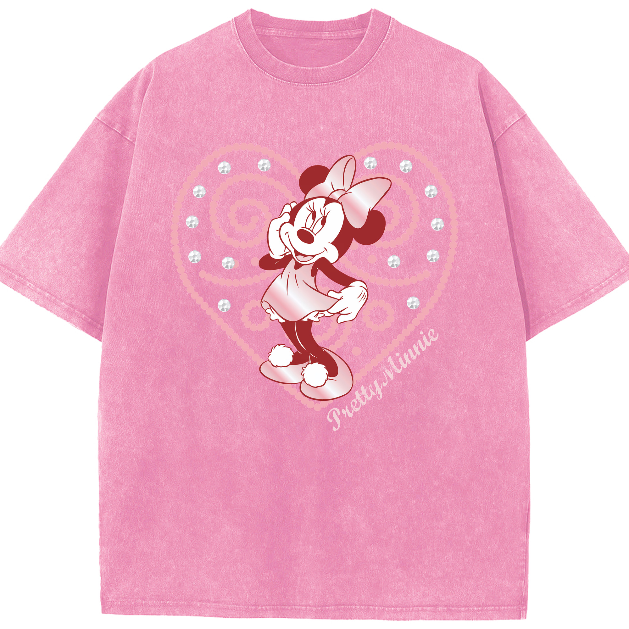 （画像用） ミッキーマウス Mickey Mouse 綿100% ヴィンテージ風 半袖Tシャツ（フロントプリント）